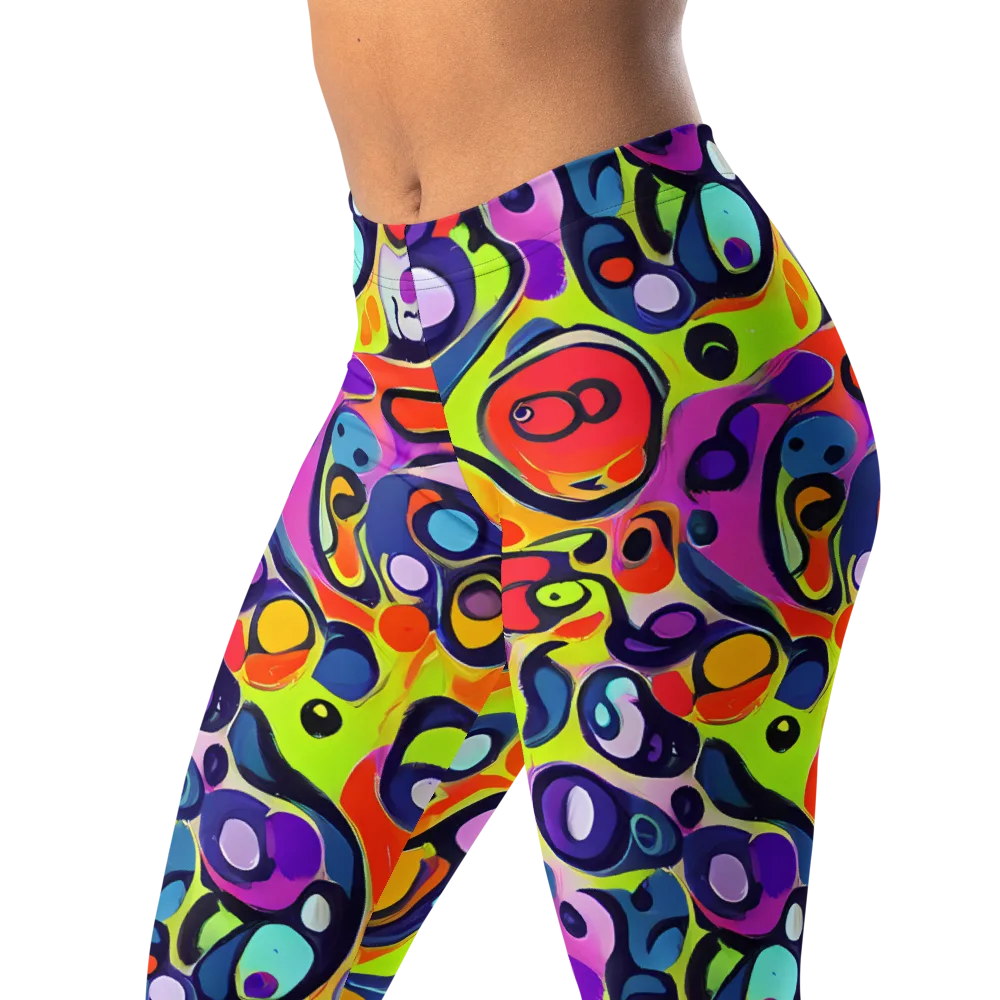 Psychedelic Pebbles on Leggings — Left Front