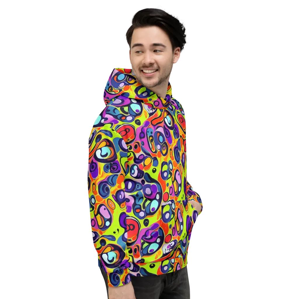 Psychedelic Pebbles on Hoodie — Right