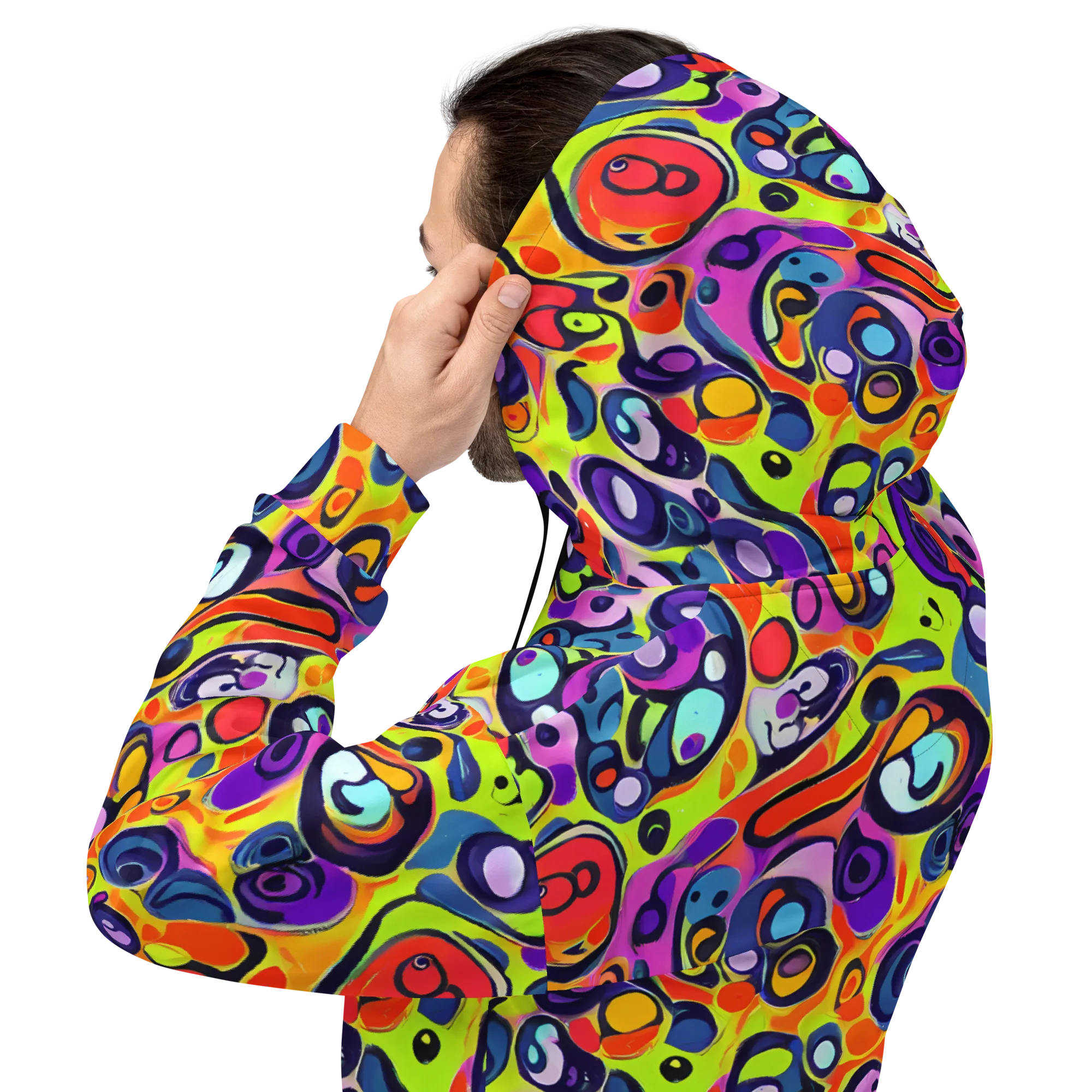 Psychedelic Pebbles on Hoodie — Back