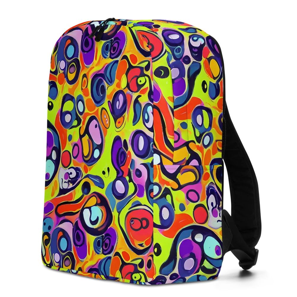 Psychedelic Pebbles on Minimalist Backpack — Left