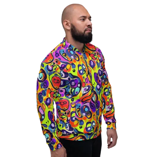 Psychedelic Pebbles on a Bomber Jacket