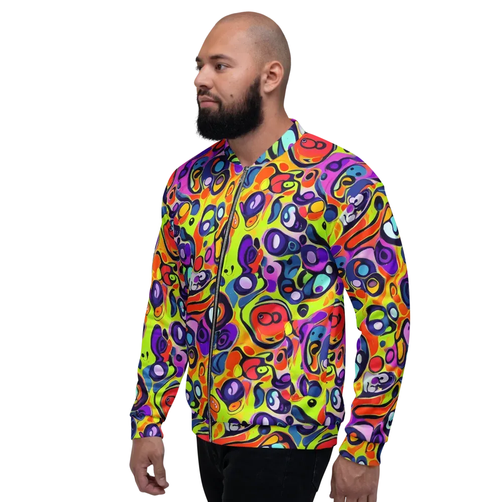 Psychedelic Pebbles on Bomber Jacket — Left