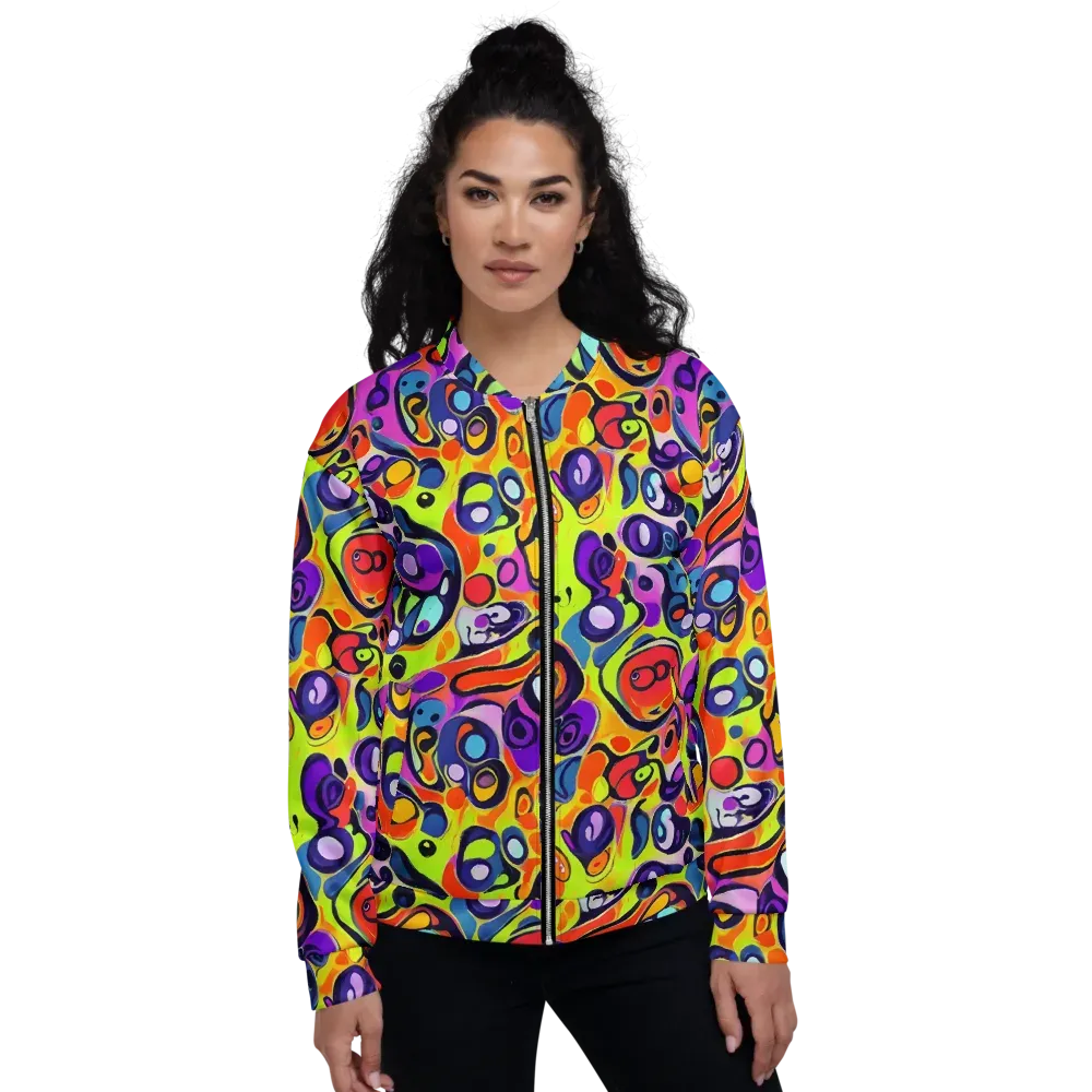 Psychedelic Pebbles on Bomber Jacket — Front