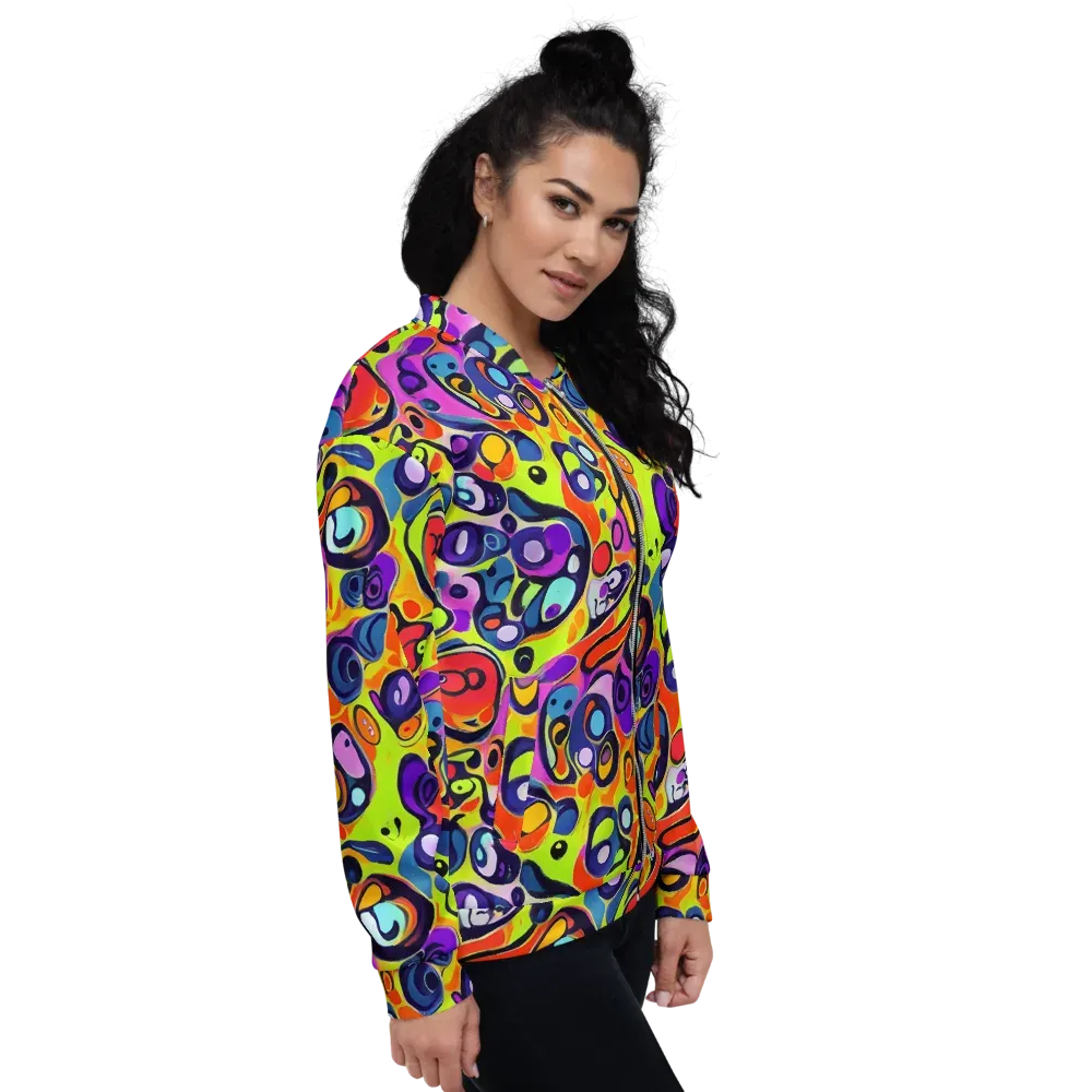 Psychedelic Pebbles on Bomber Jacket — Right