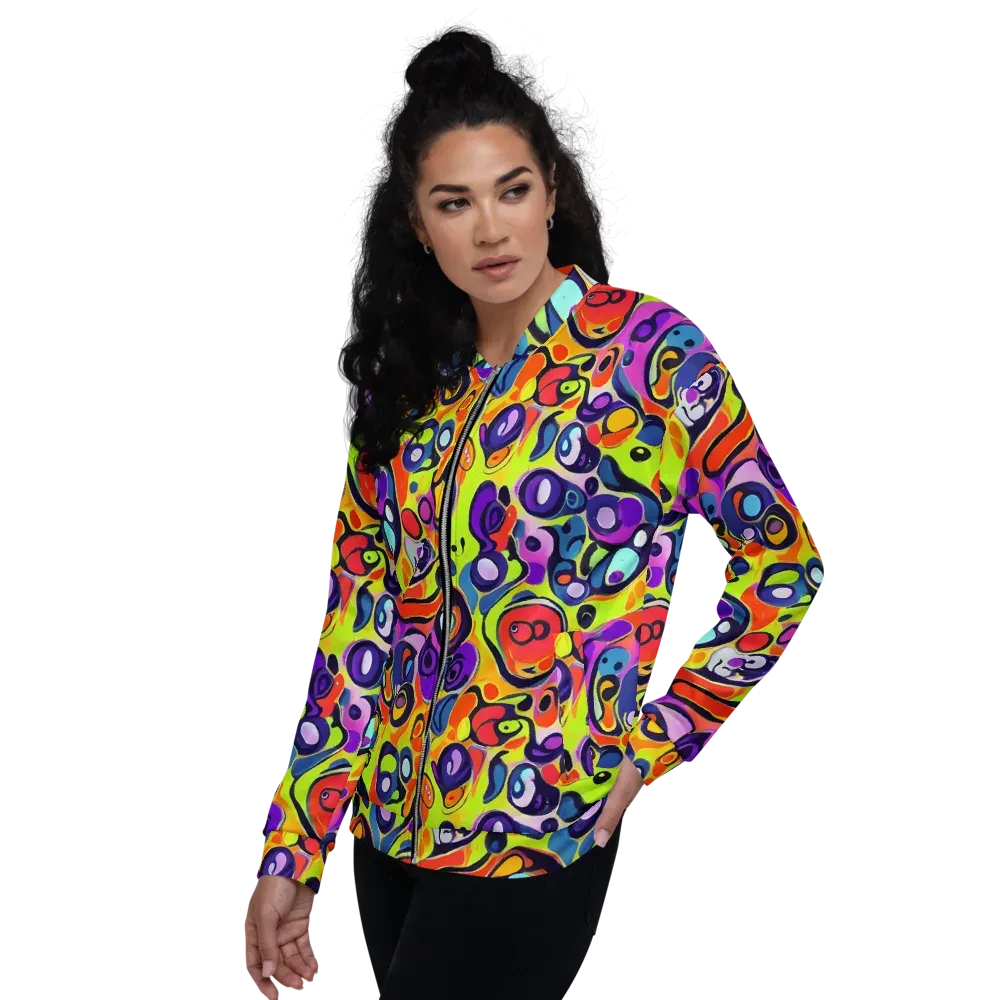 Psychedelic Pebbles on Bomber Jacket — Left