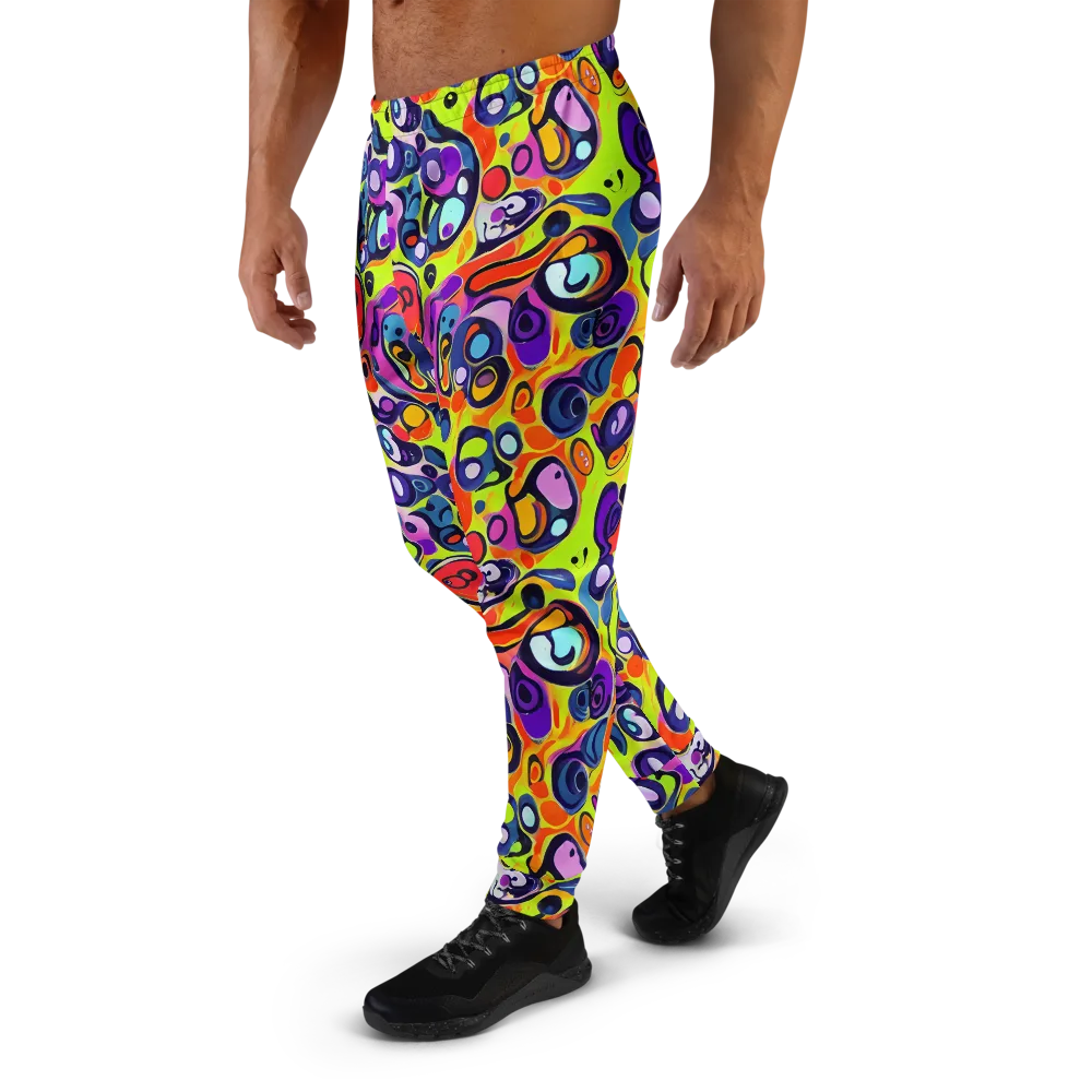 Psychedelic Pebbles on Men's Joggers — Left
