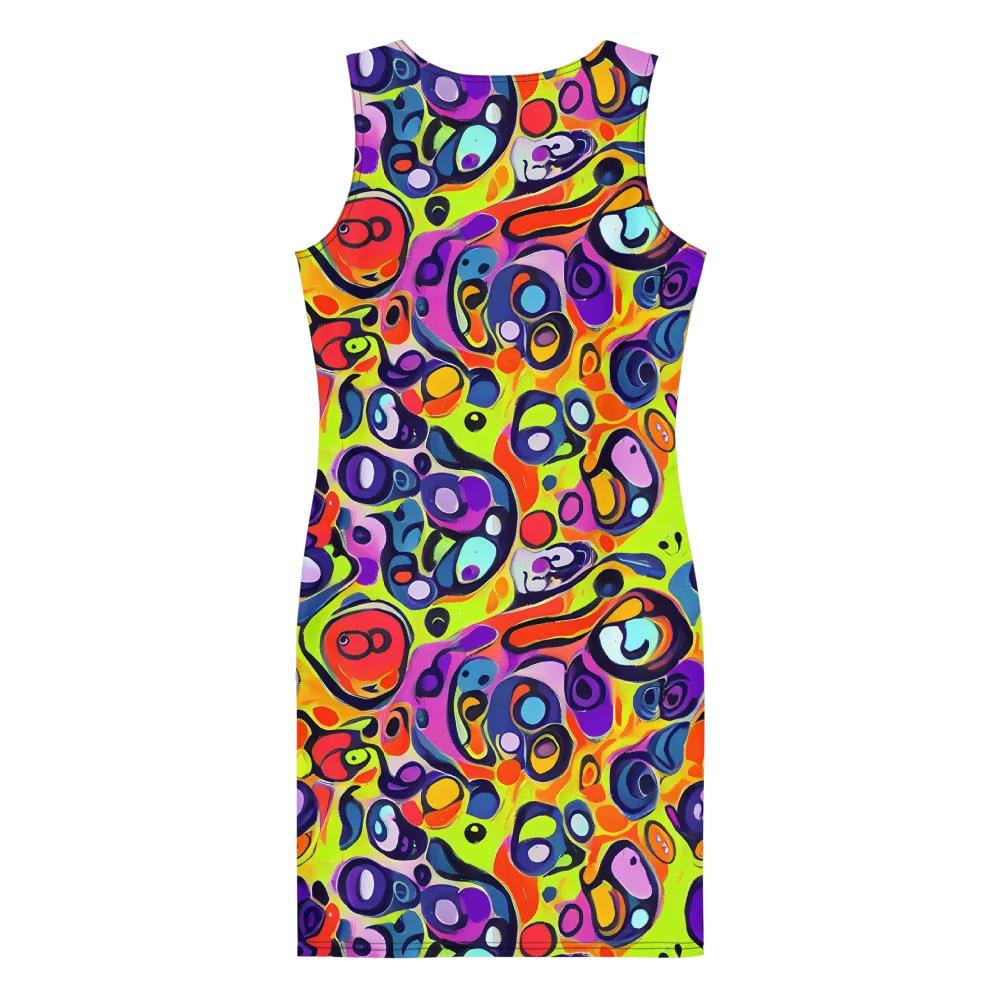 Psychedelic Pebbles on Bodycon Dress — Back