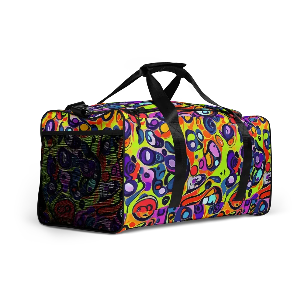 Psychedelic Pebbles on Duffle Bag — Right Front