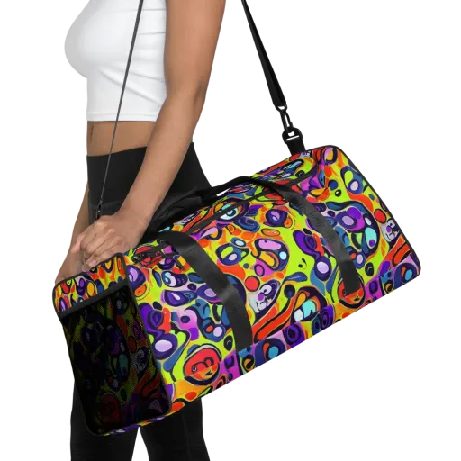 Psychedelic Pebbles on a Duffle Bag