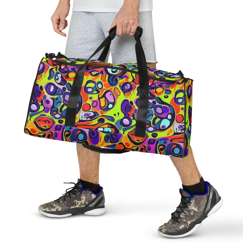 Psychedelic Pebbles on Duffle Bag — Front