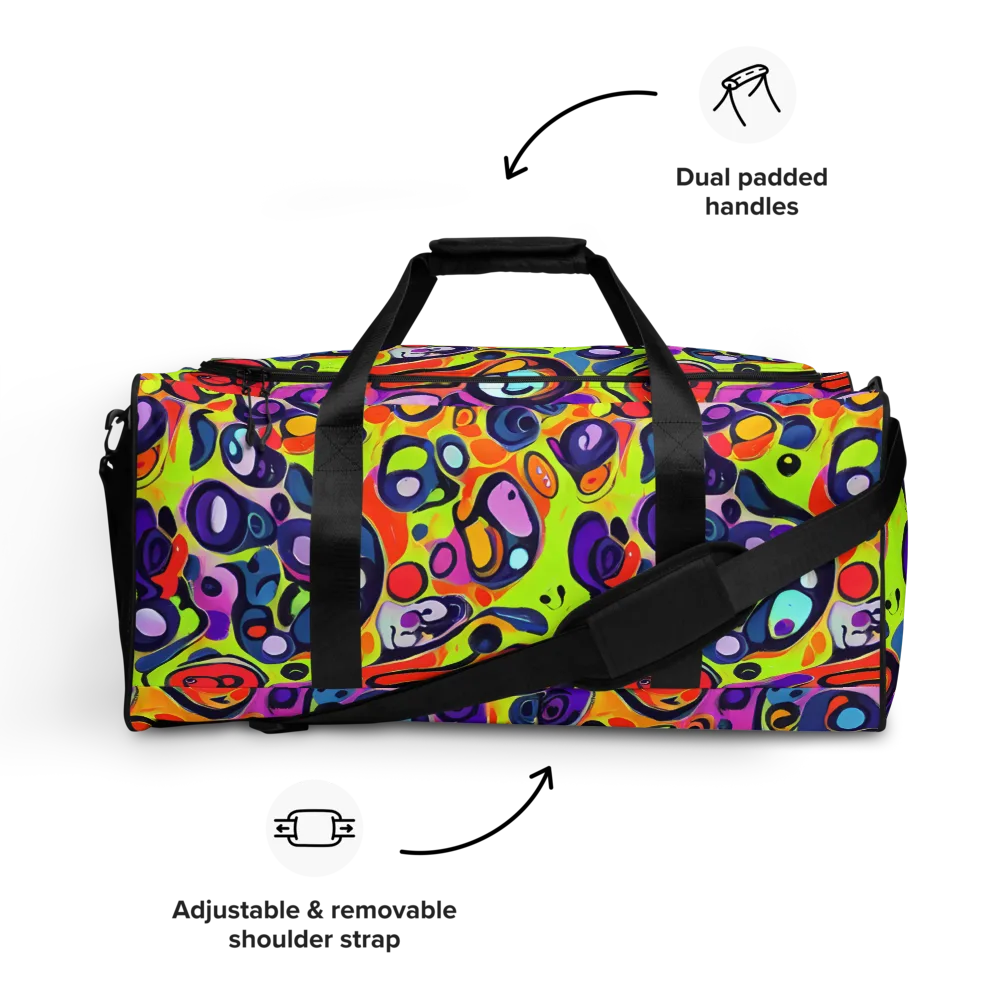 Psychedelic Pebbles on Duffle Bag — Front
