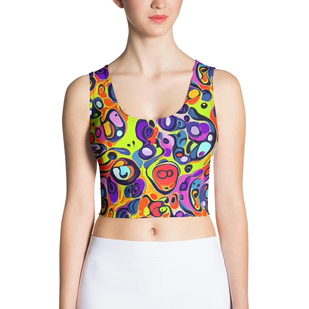 Psychedelic Pebbles on Crop Top — Front