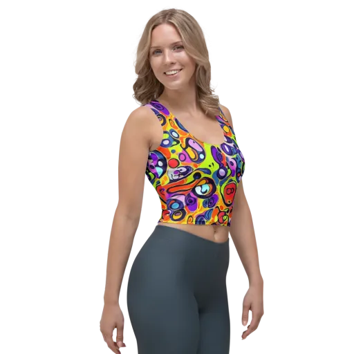 Psychedelic Pebbles on a Crop Top