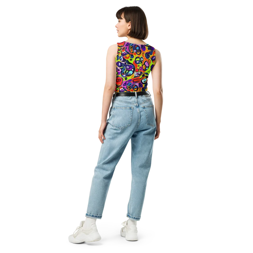 Psychedelic Pebbles on Crop Top — Back