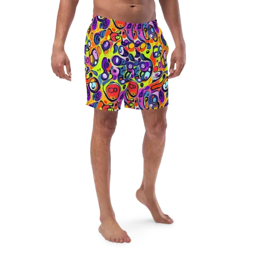 Psychedelic Pebbles on a Swim Trunks