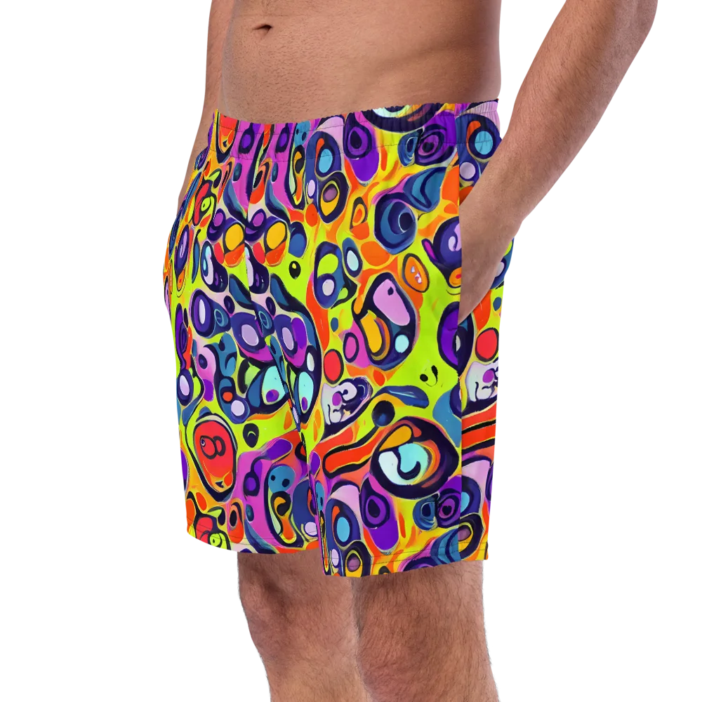 Psychedelic Pebbles on Swim Trunks — Left Front