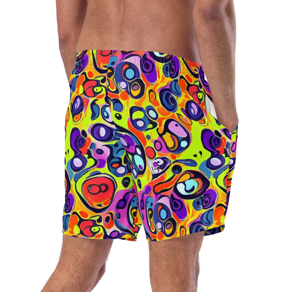Psychedelic Pebbles on Swim Trunks — Right Back