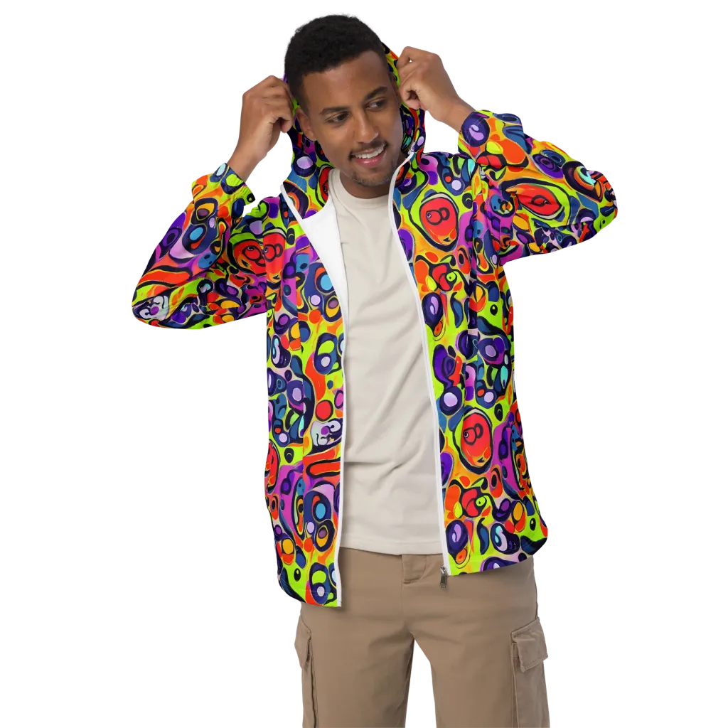Psychedelic Pebbles on Men's Windbreaker — Front