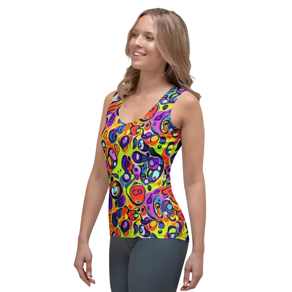 Psychedelic Pebbles on Women's Tank Top — Left Front