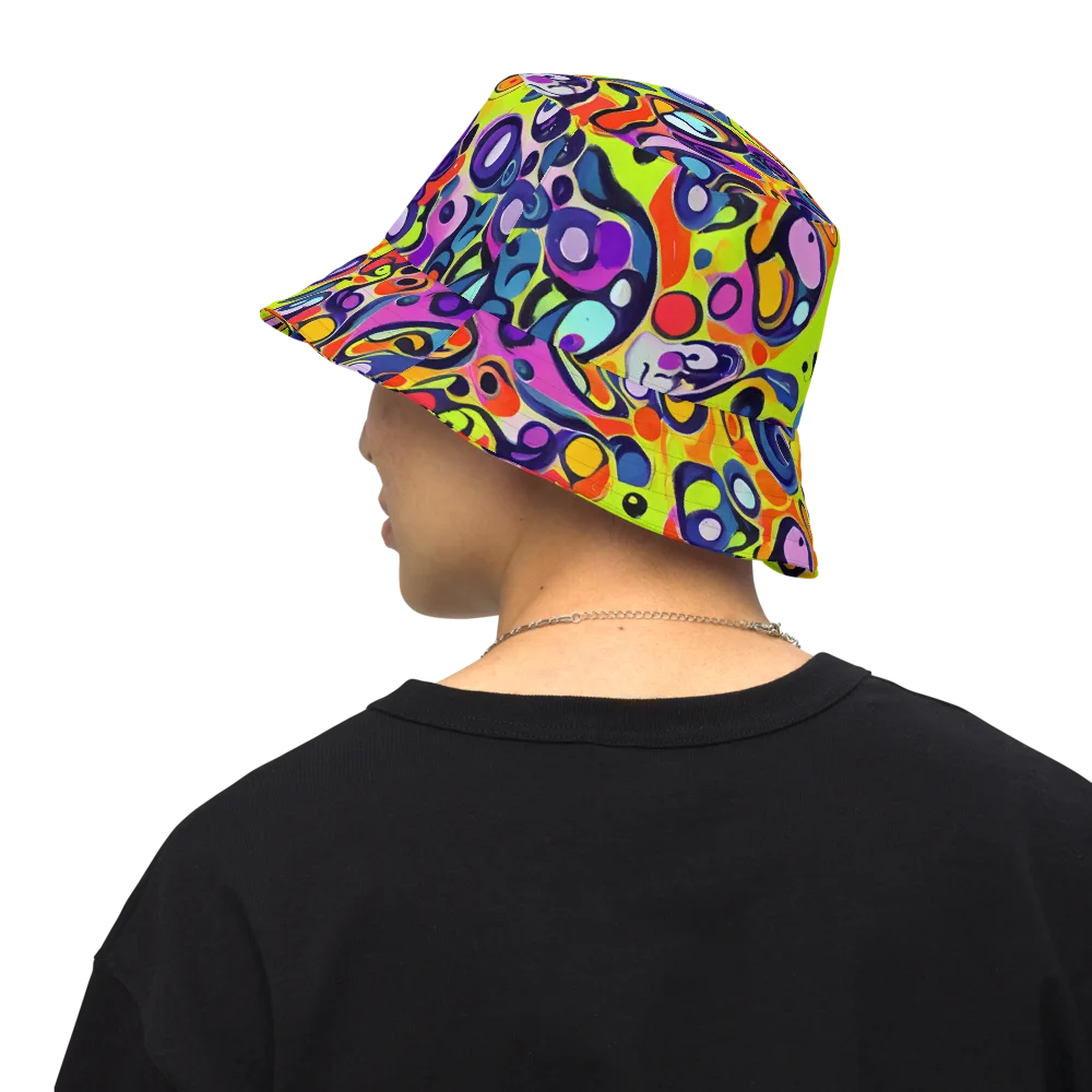 Psychedelic Pebbles on Reversible Bucket Hat — Back Inside