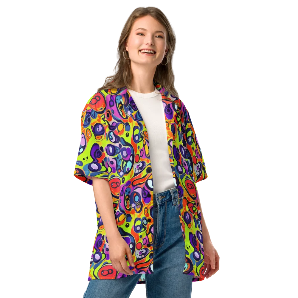 Psychedelic Pebbles on Button Shirt — Front
