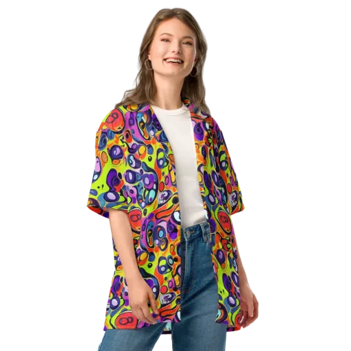 Psychedelic Pebbles on a Button Shirt