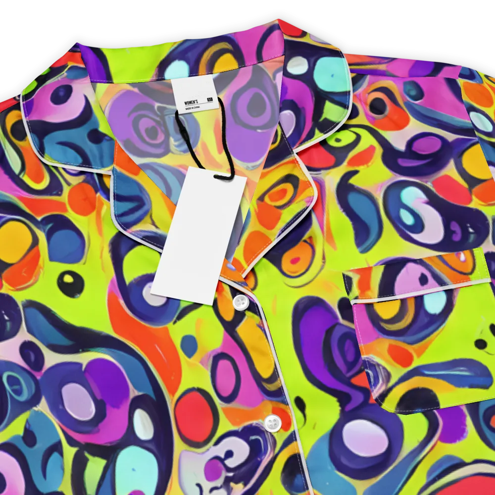 Psychedelic Pebbles on Women's Short Sleeve Pajama Top — Product details