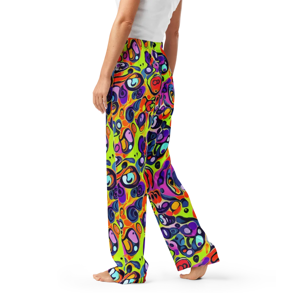 Psychedelic Pebbles on Women's Pajama Pants — Left