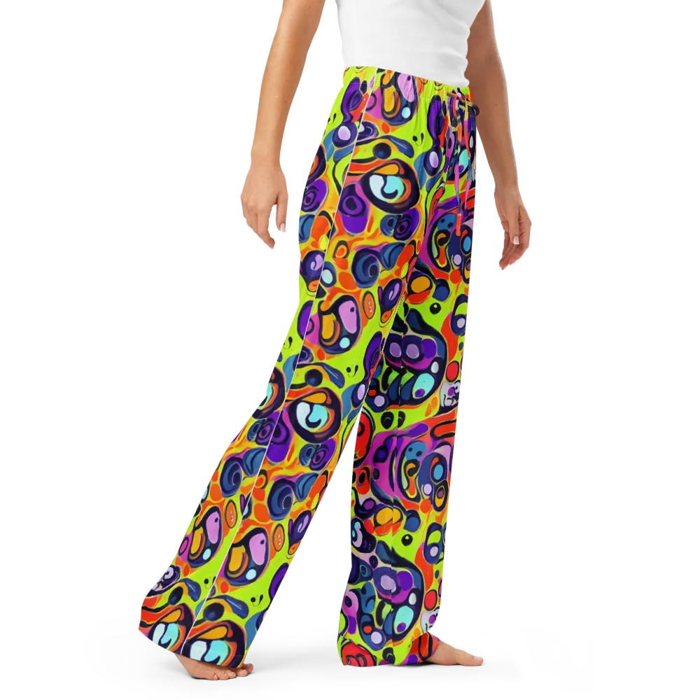 Psychedelic Pebbles on Women's Pajama Pants — Right Front