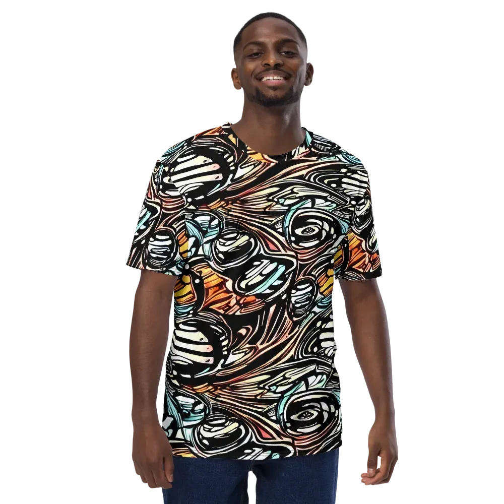 Blackwave Bloom on Men's Crew Neck T-Shirt — Front