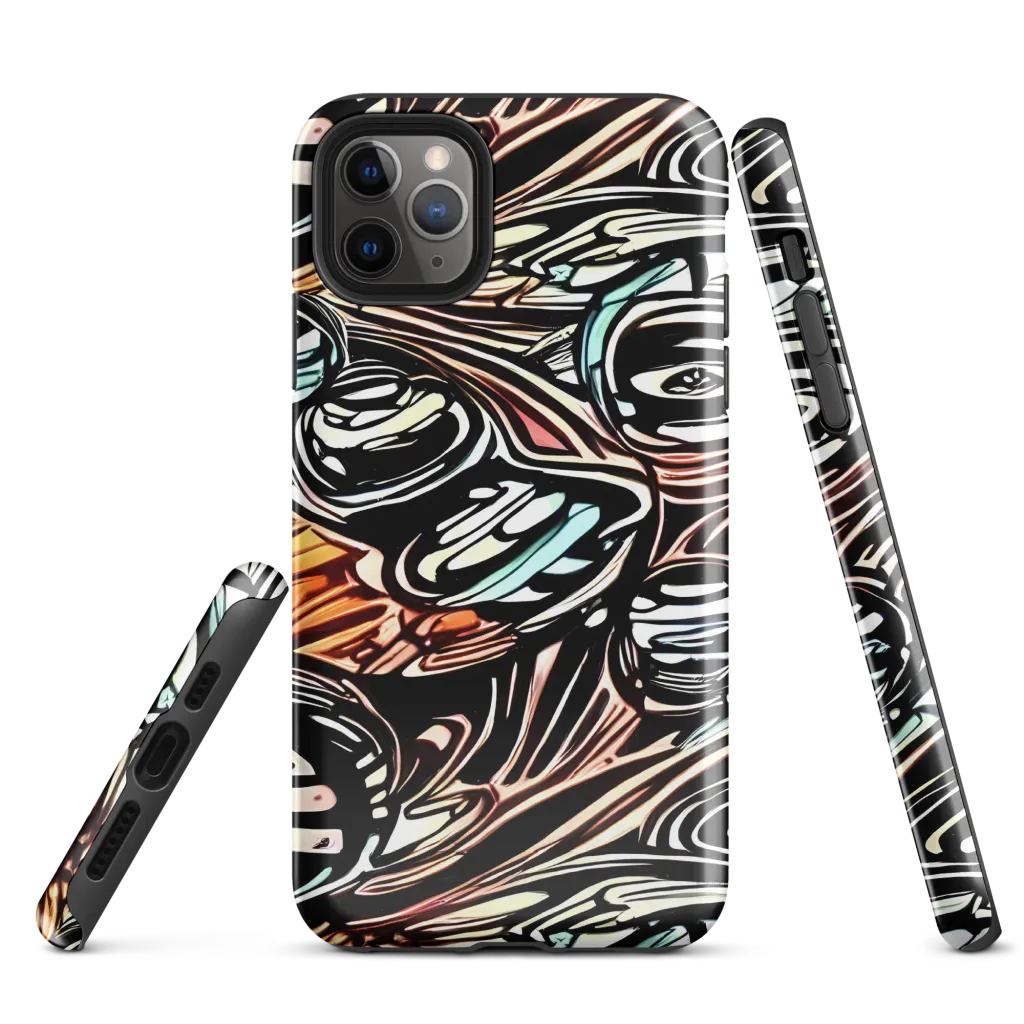 Blackwave Bloom on Tough Case for iPhone® — Front