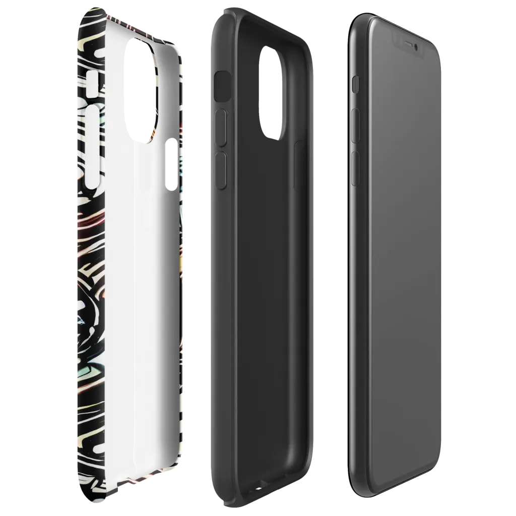 Blackwave Bloom on Tough Case for iPhone® — Right