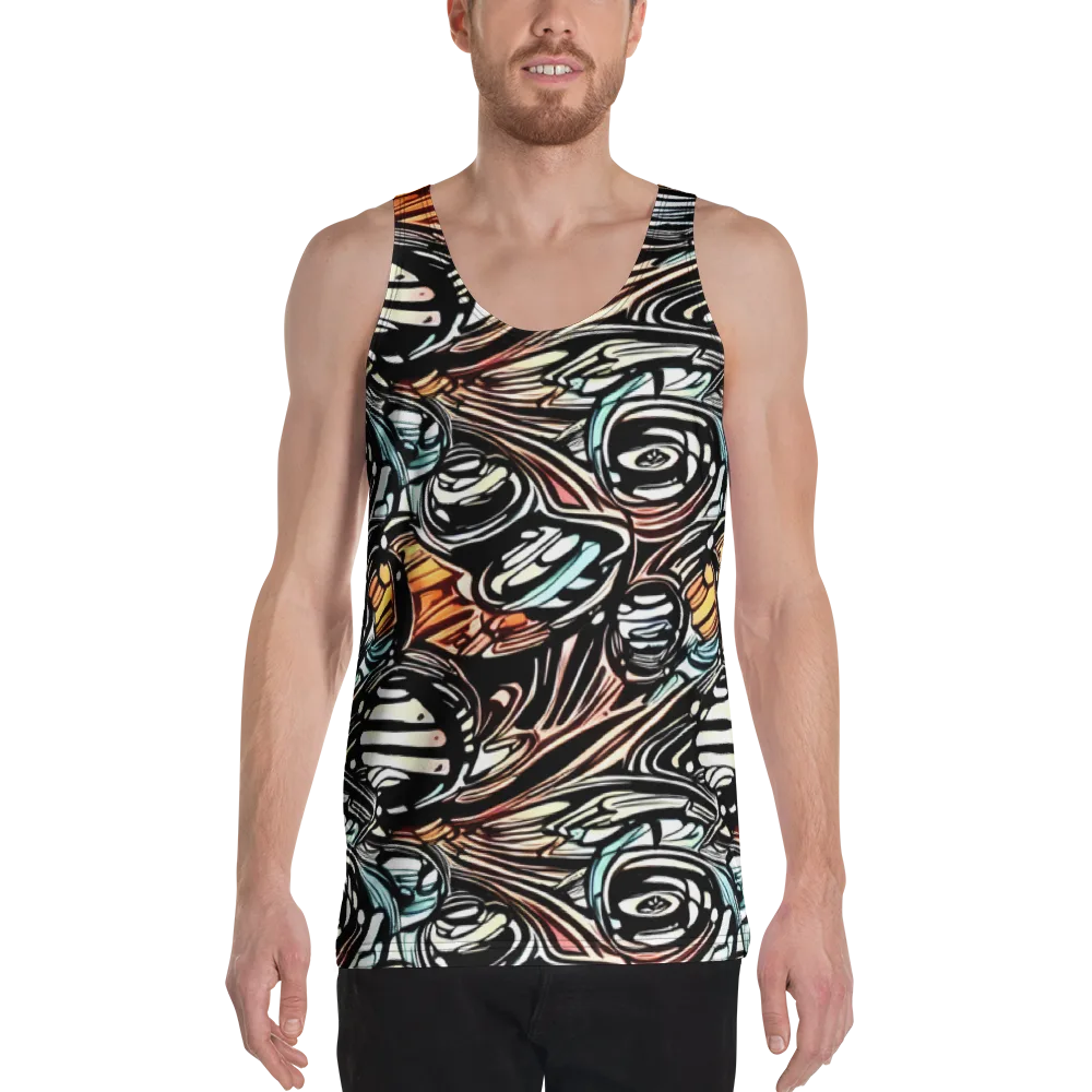 Blackwave Bloom on Men's Tank Top — Front