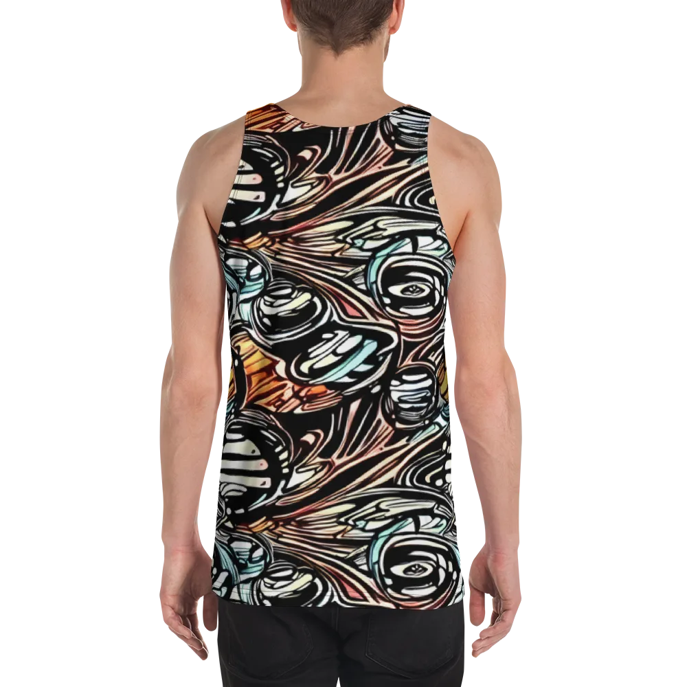Blackwave Bloom on Men's Tank Top — Back