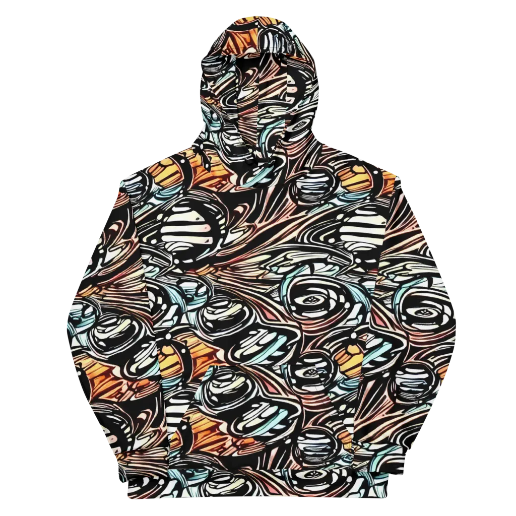Blackwave Bloom on Cotton Hoodie — Front