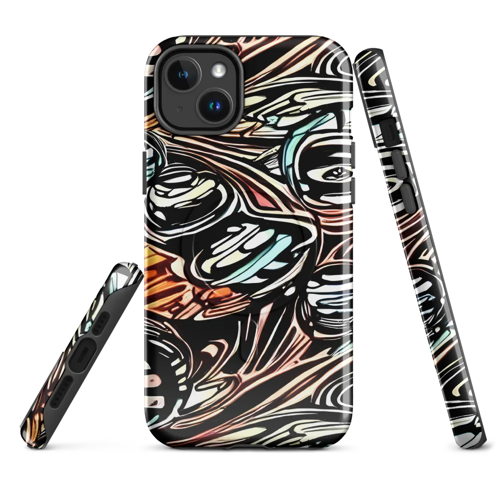 Blackwave Bloom on MagSafe Tough Case for iPhone® — Front
