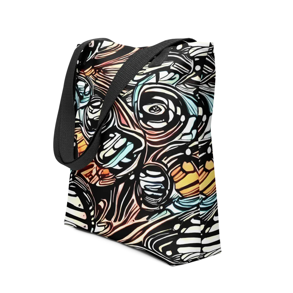 Blackwave Bloom on Tote Bag — Front