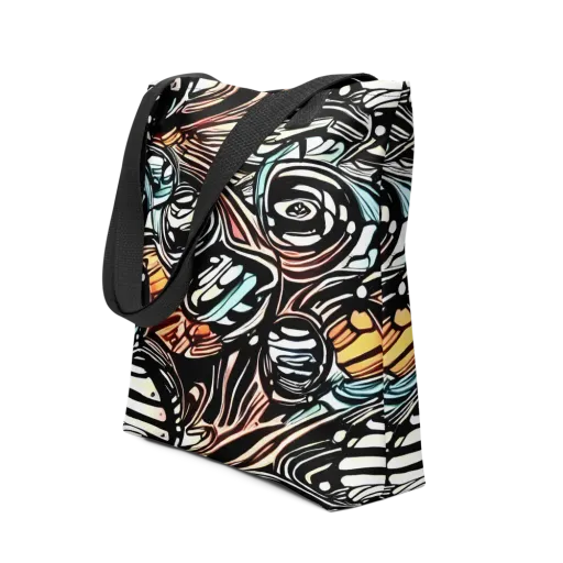 Blackwave Bloom on a Tote Bag