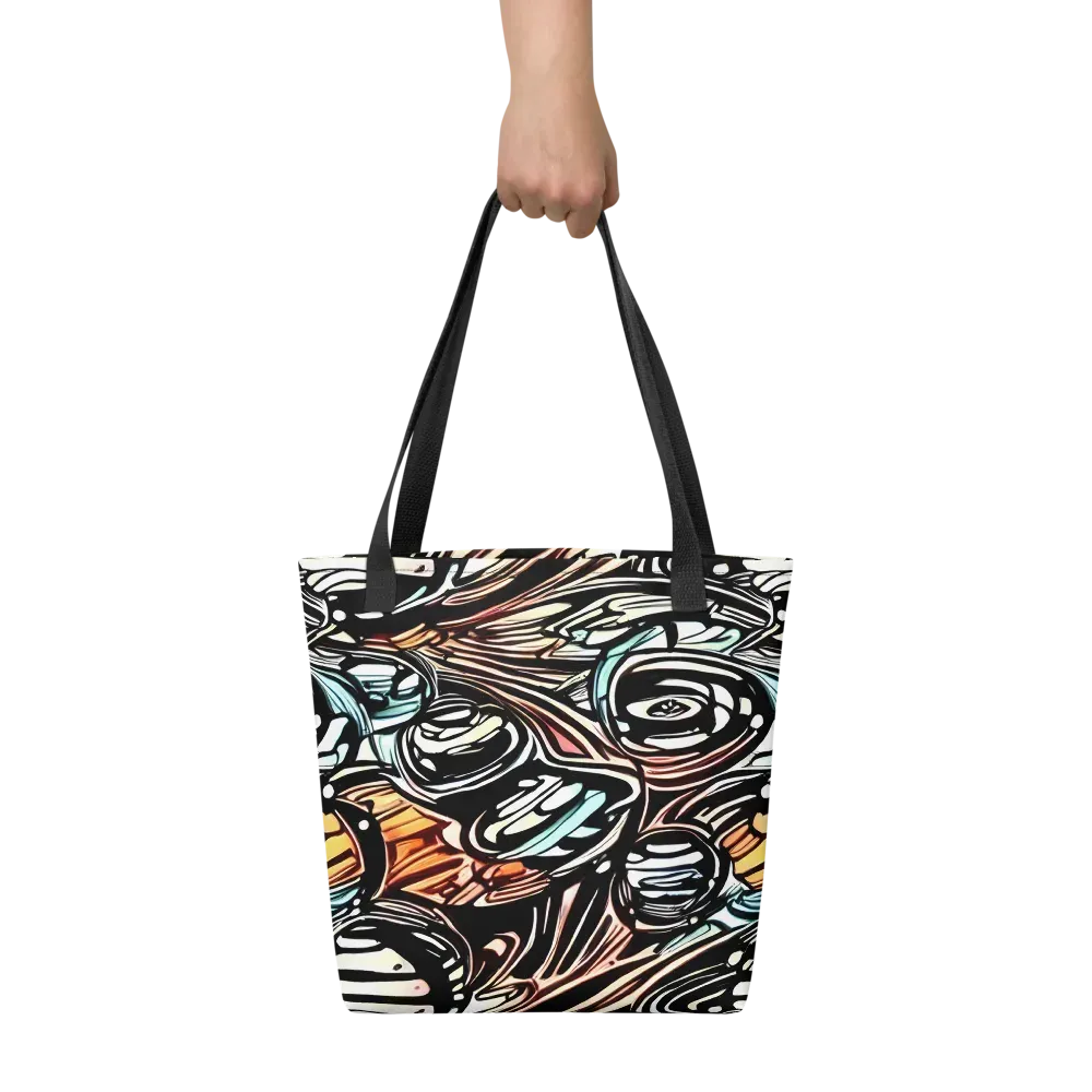 Blackwave Bloom on Tote Bag — Front
