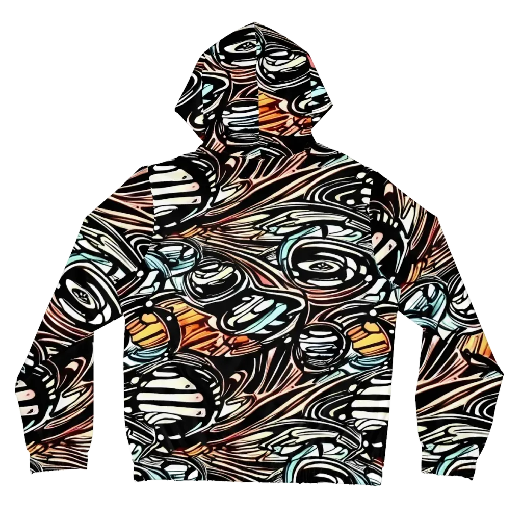 Blackwave Bloom on Women's Full-Zip Hoodie — Back