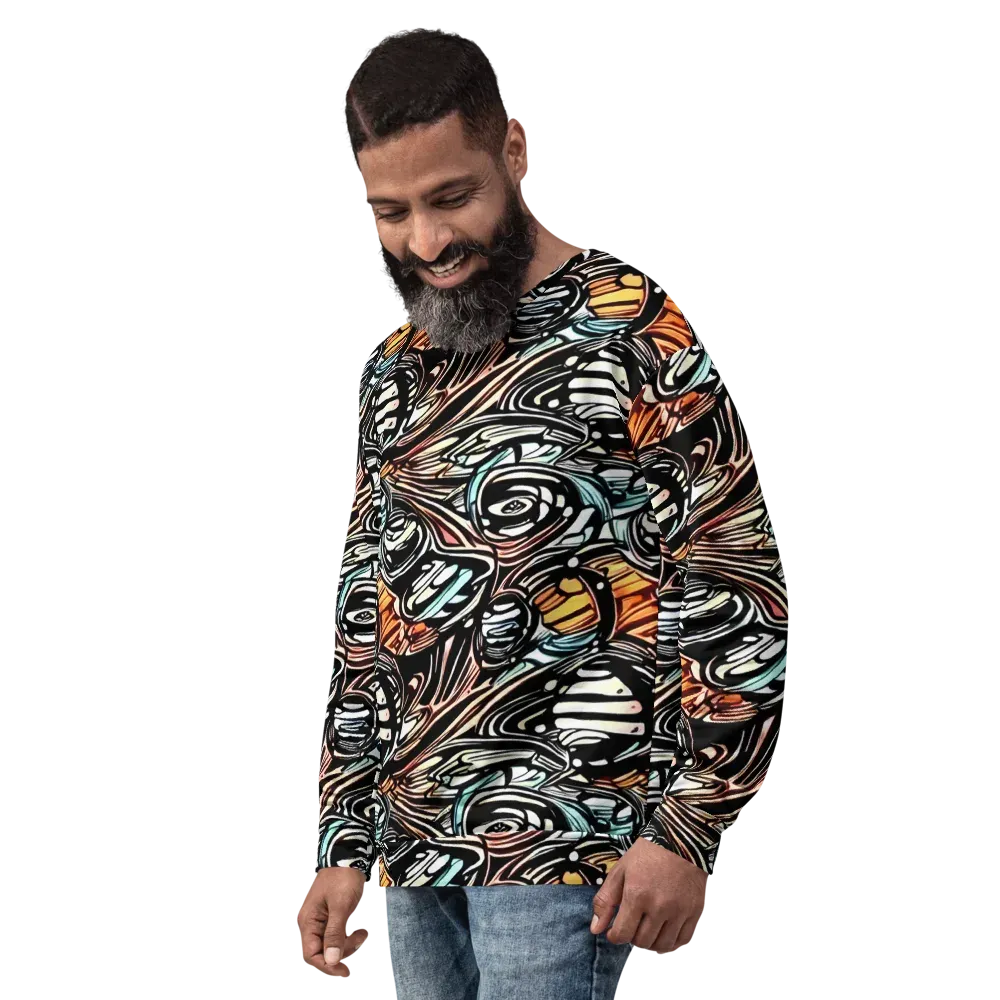 Blackwave Bloom on Sweatshirt — Left Front