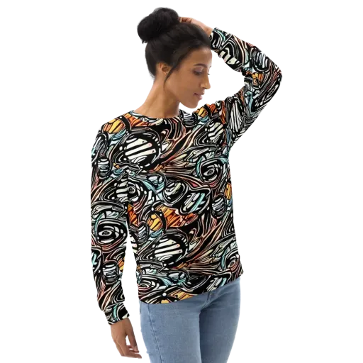 Blackwave Bloom on a Sweatshirt