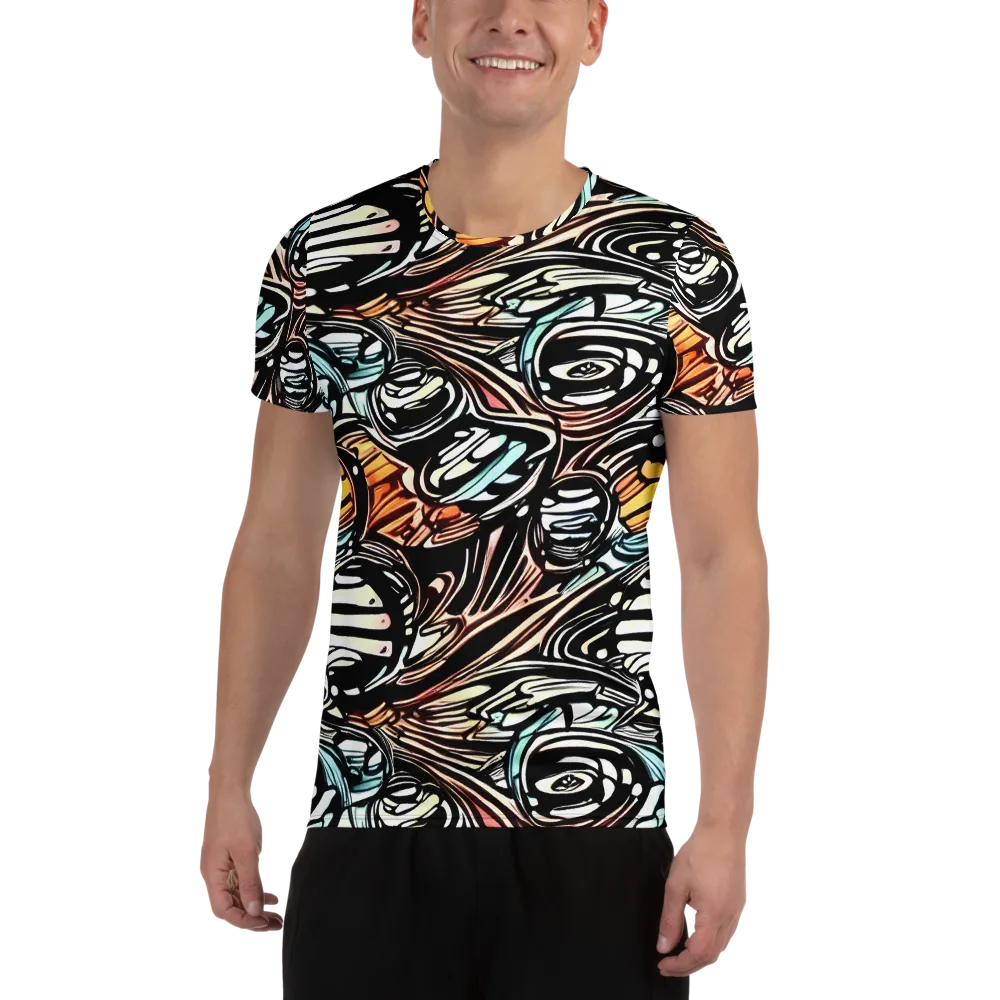 Blackwave Bloom on Men's Athletic T-Shirt — Front
