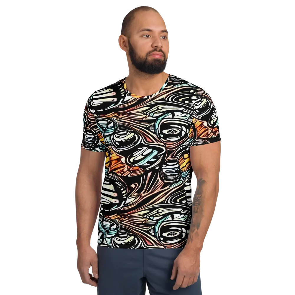 Blackwave Bloom on Men's Athletic T-Shirt — Front