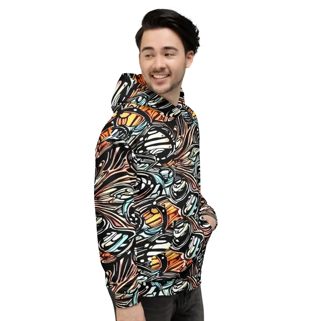 Blackwave Bloom on Hoodie — Right