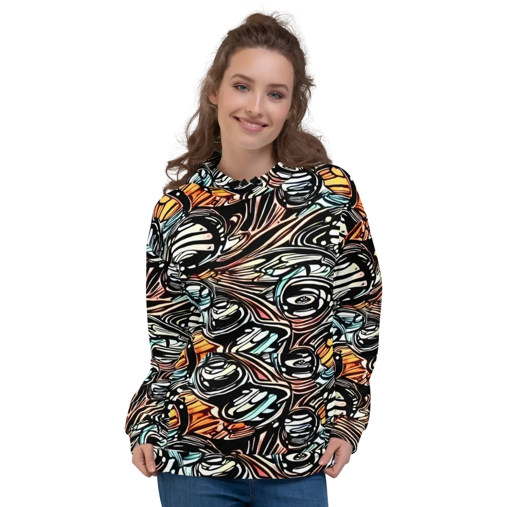 Blackwave Bloom on Hoodie — Front