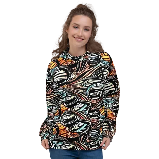 Blackwave Bloom on a Hoodie