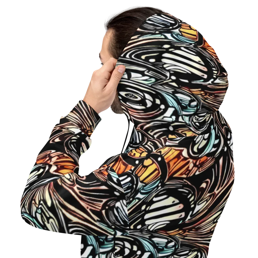 Blackwave Bloom on Hoodie — Back