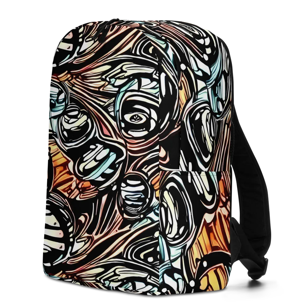 Blackwave Bloom on Minimalist Backpack — Left