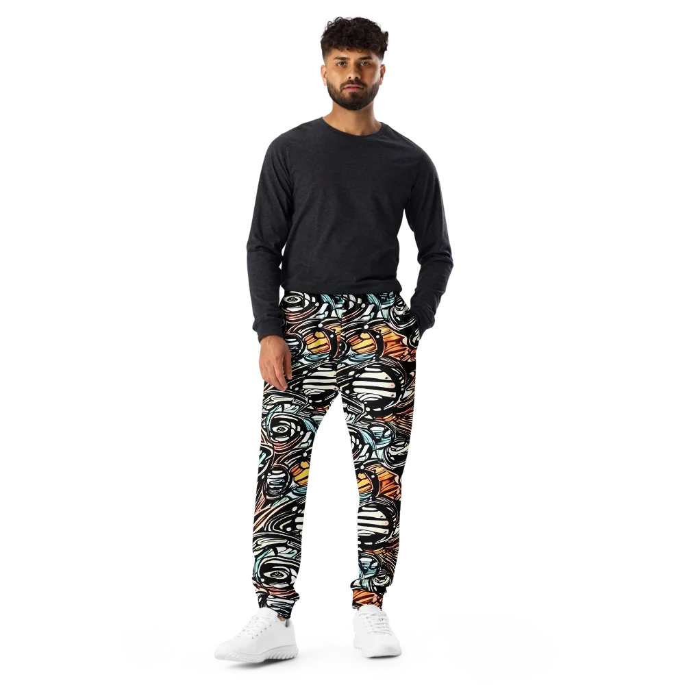 Blackwave Bloom on Men's Joggers — Front